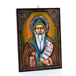 Saint Ivan Rilski, St. Ivan Rilski of Rila - Unique 100% Hand Painted, Original Icon, Hand Made - Christian, Orthodox, Byzantine Art - Gift