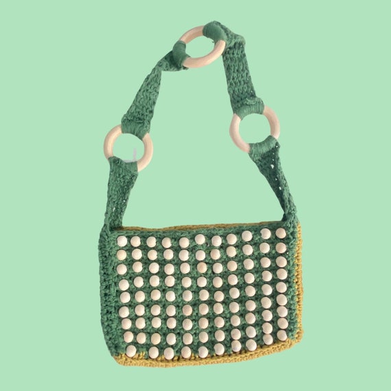 Green Beaded Bag