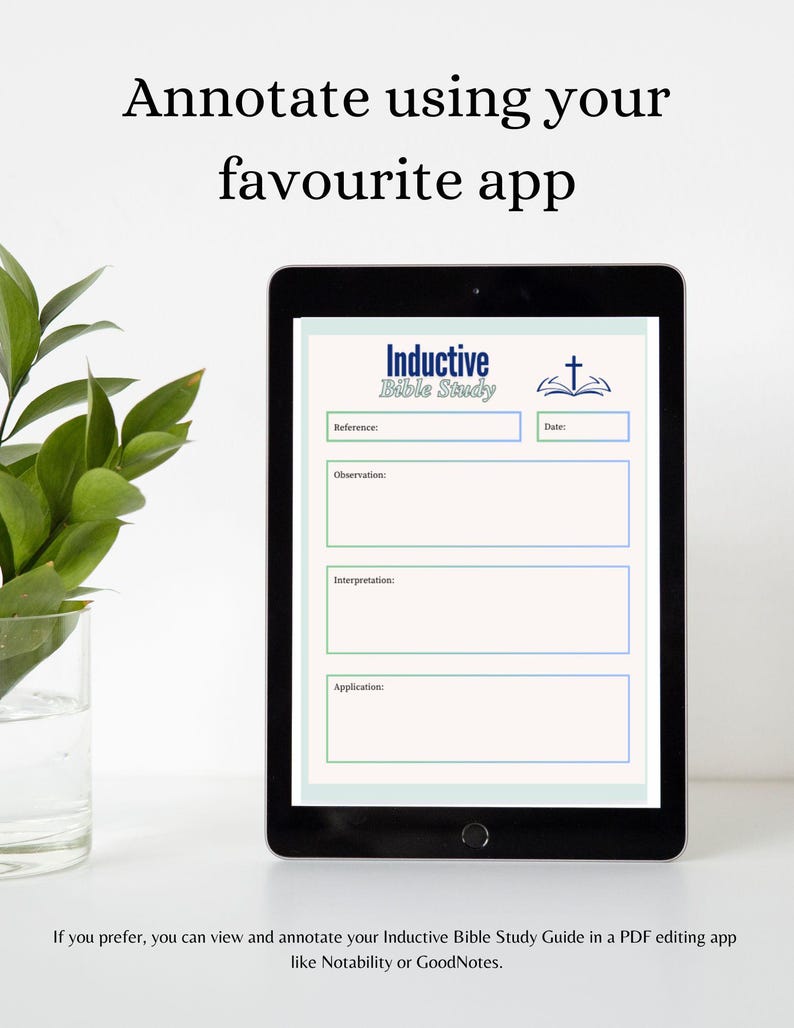 Inductive Bible Study Printable Template: Christian Study Guide (PDF ...