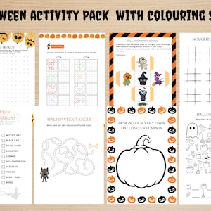 Printable Halloween Activity, Halloween Colouring, Halloween Party Games, Halloween Kids Printables, Halloween Fun Activity, Halloween Games