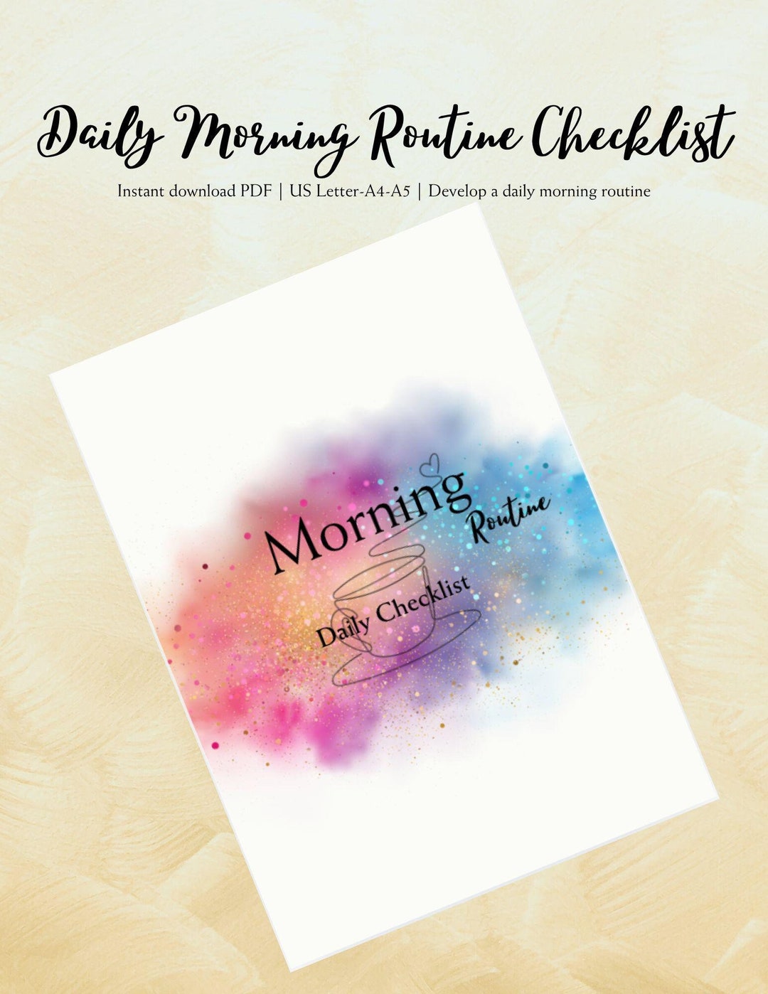 Morning Routine Checklist, Printable Checklist for Morning Routines ...