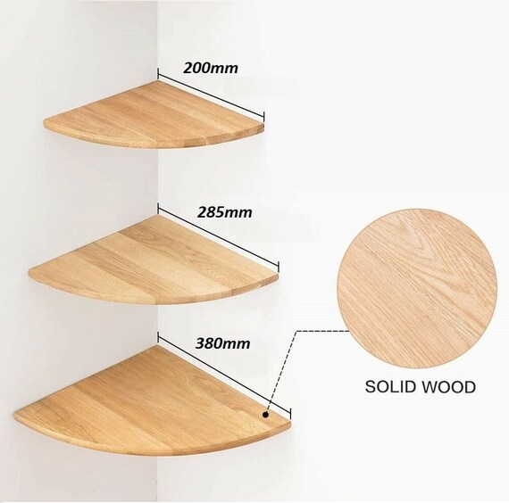 Floating Corner Shelf Shelves Wooden Wall Storage Display Etsy UK