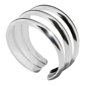 Sterling Silver Three Band Toe Ring