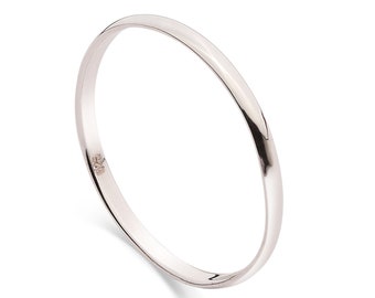 Sterling Silver 2mm D Shape band ring