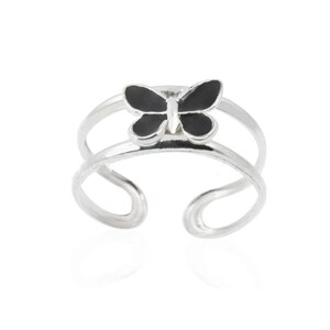 Solid Silver Butterfly Toe Ring