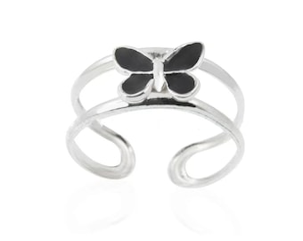 Solid Silver Butterfly Toe Ring