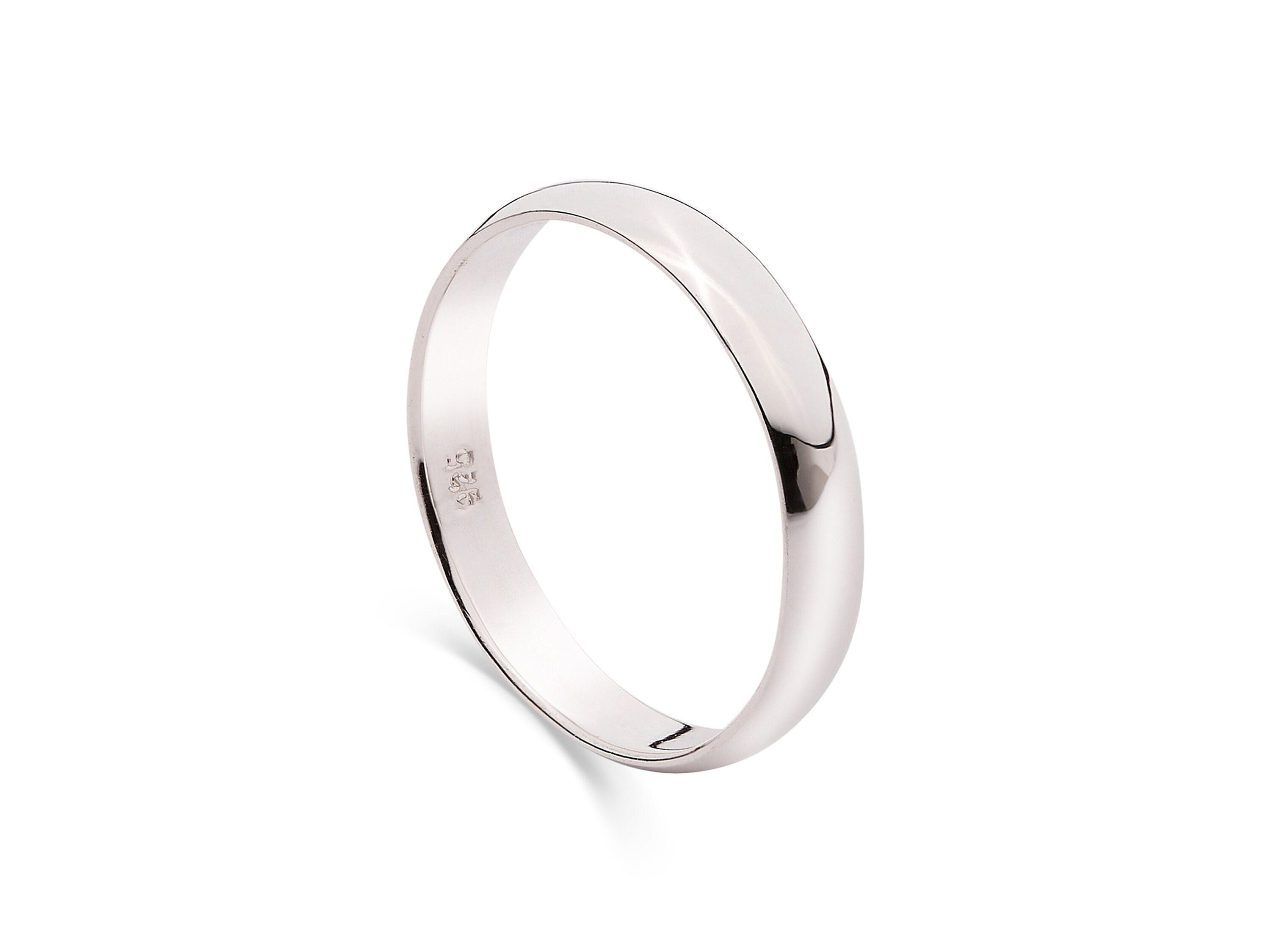 Polished Sterling Silver Open Band Thumb Ring - Size 13, Diamond-Cut Design, Gift Ready