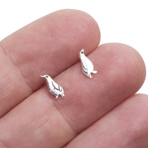 Cute Sterling Silver Penguin Earrings