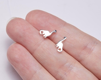 Dinosaur Stud Earrings, Delicate Sterling Silver Earrings, Small Studs, Dainty Dino Stud Earrings, Gift For Her,
