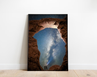 Wall Art of Milky Way in Arches National Park | Large Astrophotography Photo Print