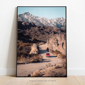 Alabama Hills California Nature Print | Sierra Nevada Mountains Sunrise Photo | Original Photography Fine Art | Desert Landscape Wall Art