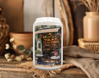 Vela Café París: Vela en tarro inspirada en un bistró francés para la cocina y el hogar