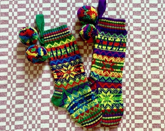 Modèle de tricot de bas de Noël