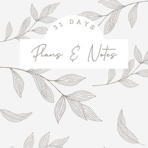Plan Ahead - Downloadable Planning Pages