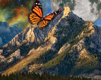 Surrealistische kunstafdruk, Galaxy kunstafdruk