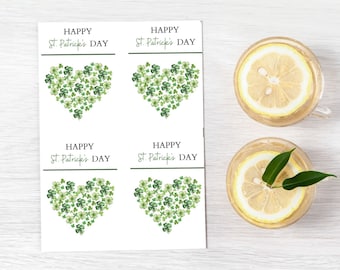 Happy St. Patrick's Day Shamrock Printable Mini Cookie Card - 3.5" X 5" Happy St. Patrick’s Day - Cookie Packaging - Digital Download