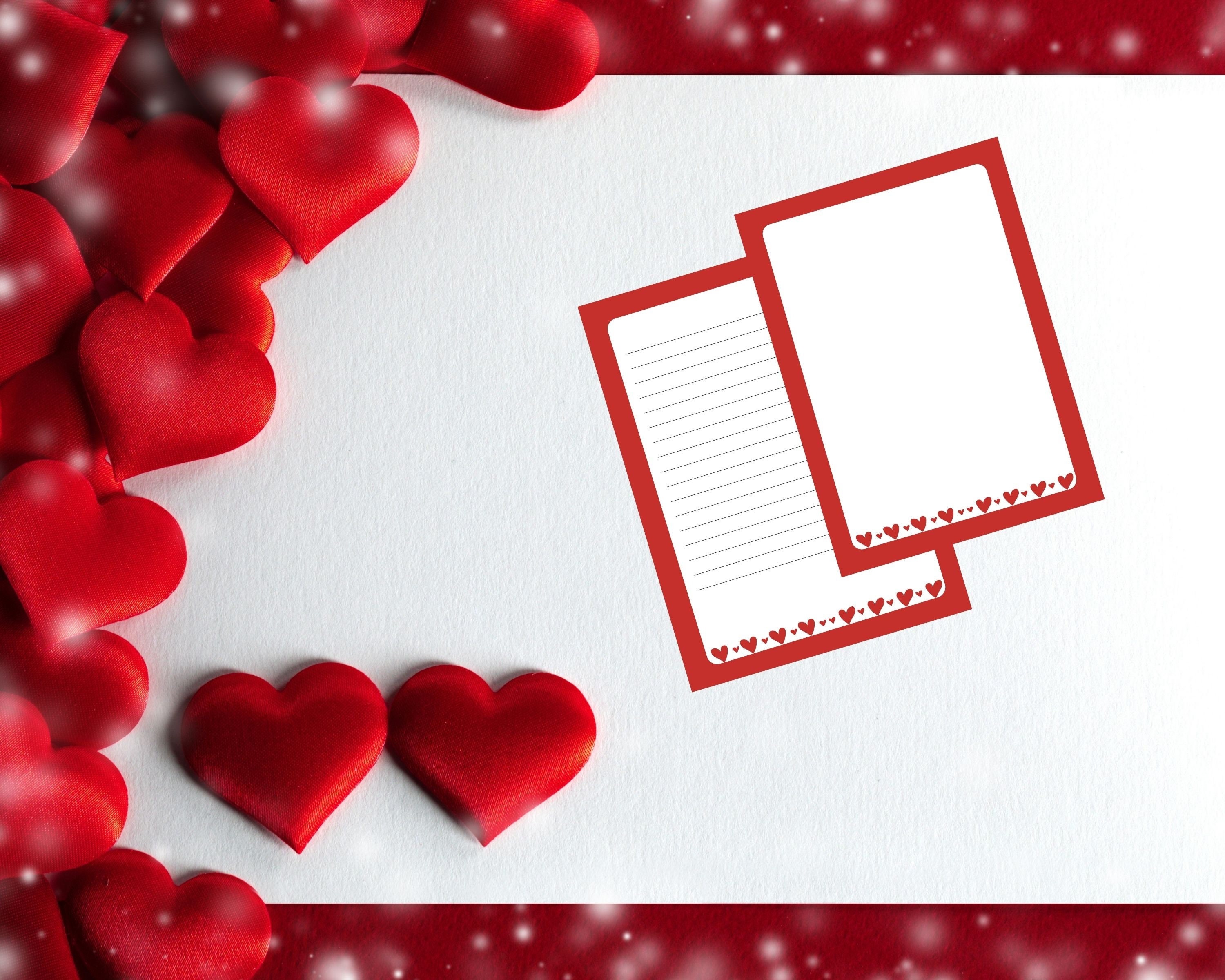 Buy Valentine's Day Writing Paper Heart Printable Stationery Online in  India - Etsy
