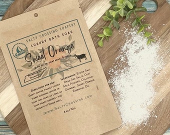 Sweet Orange Luxury Bath Soak | Salts, Goat Milk & Colloidal Oatmeal | Handmade in Tennessee