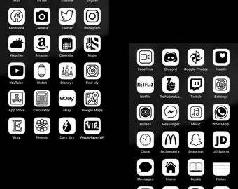 140 iOS Icons White and Black