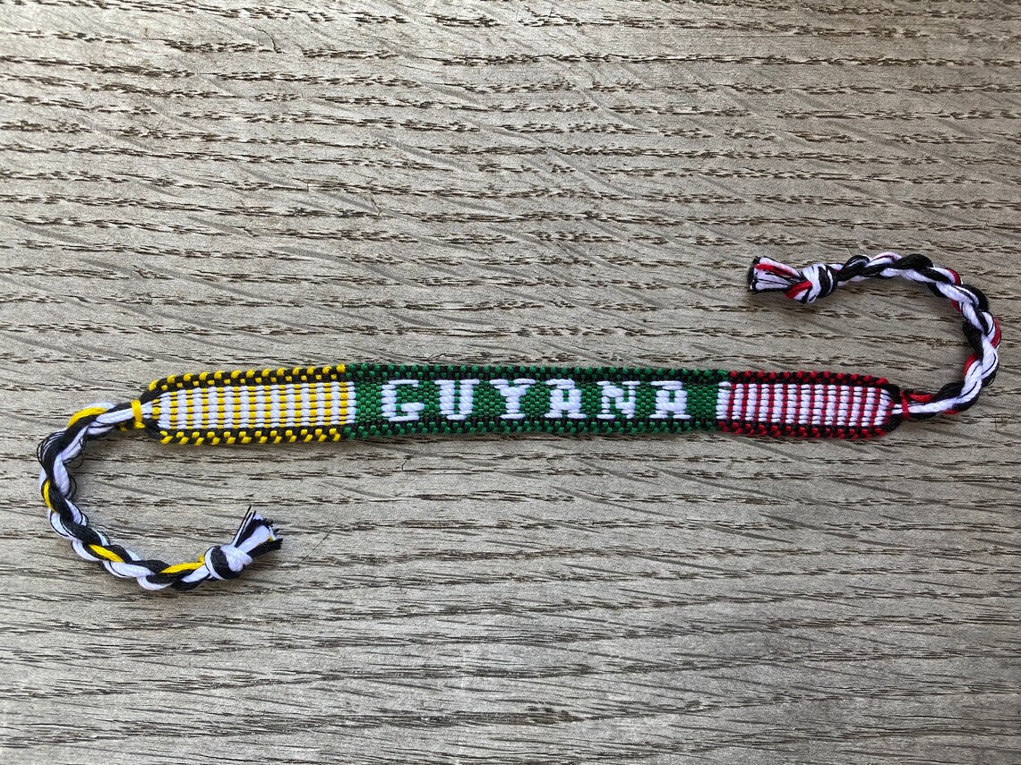 Caribbean Country Flag Name Bracelets West Indian Handwoven String