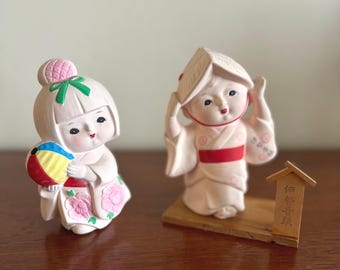 こけし人形、木製手描きの日本人形、赤こけし人形 - Etsy 日本