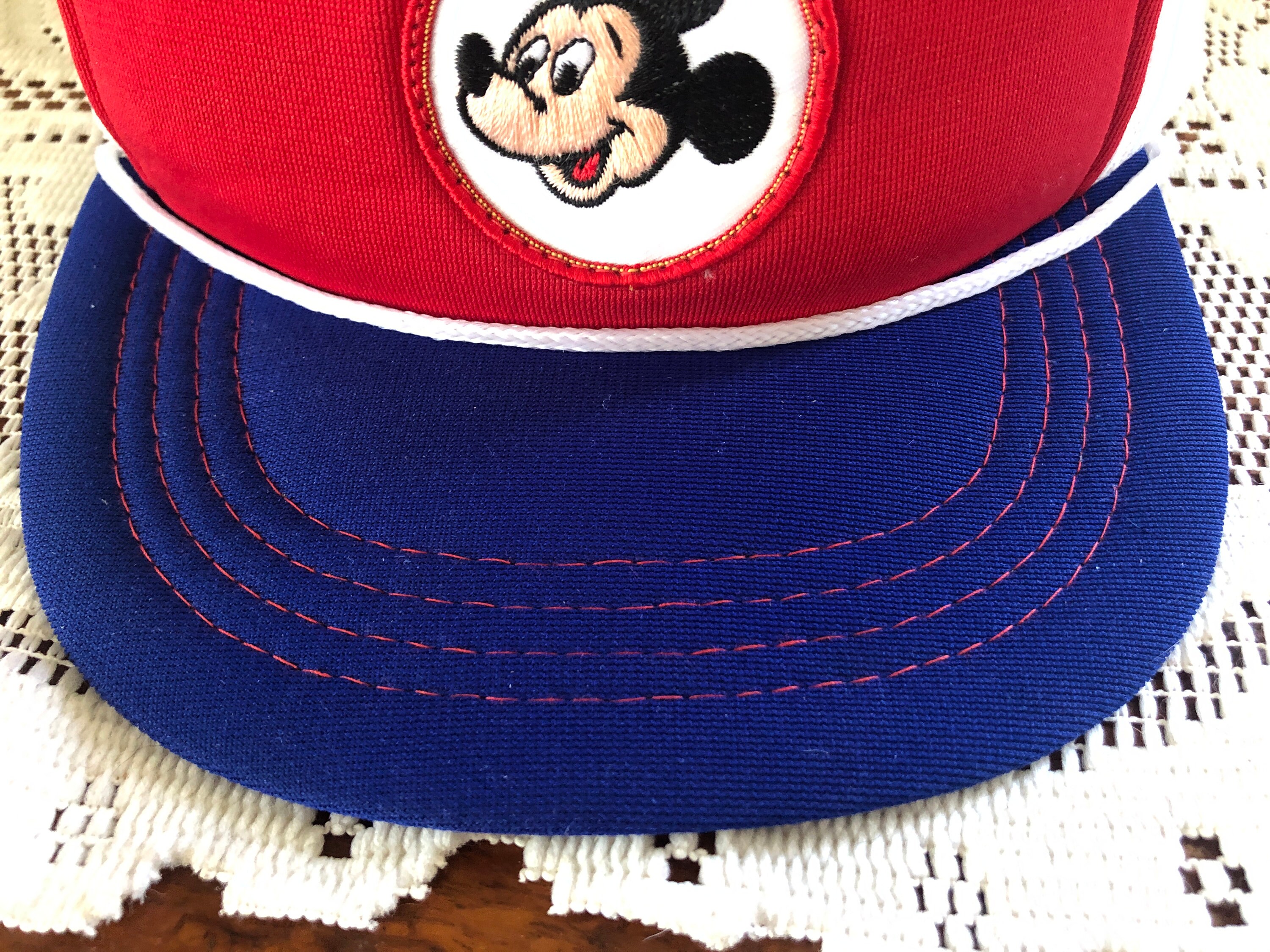 Vintage Mickey Mouse Truckers Hat, Patch Mesh Snapback in