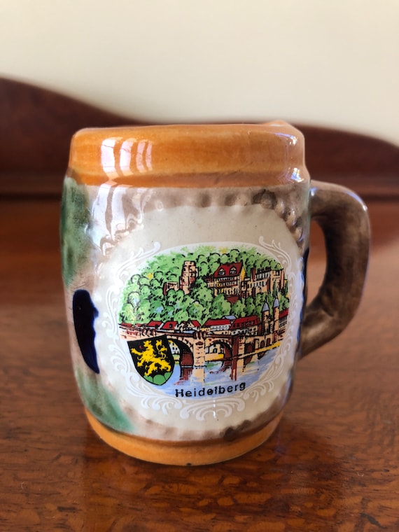 ヴィンテージミニドイツビールジョッキ：ハイデルベルク城のつまようじ
