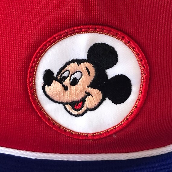 Vintage Mickey Mouse Truckers Hat, Patch Mesh Sna… - image 2