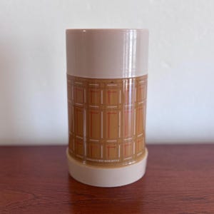 Vintage 1970er Jahre Aladdin Thermoskanne: Retro karierte Isolierflasche, Camping Thermoskanne, 1970er Jahre