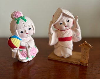 こけし人形、木製手描きの日本人形、赤こけし人形 - Etsy 日本
