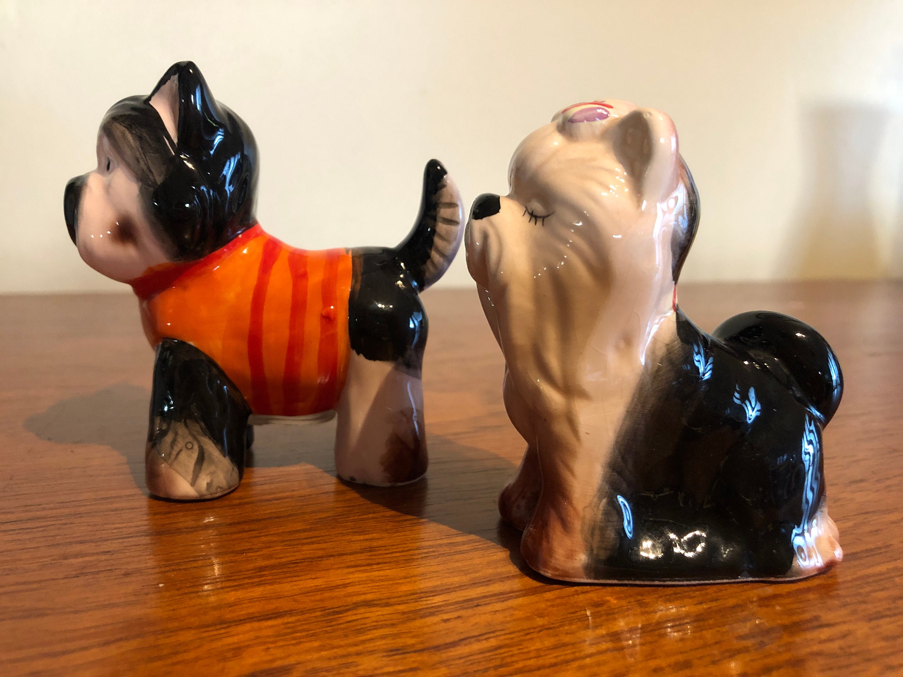 Kissing Yorkies Salt & Pepper Shaker Set Smooching Yorkshire Etsy