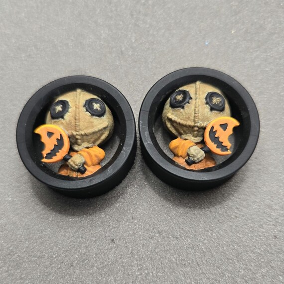 Hand Painted Sam Holloween Ear Plugs (1-pair)