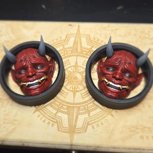 Hand Painted "Oni" Ear Plugs (1-pair)