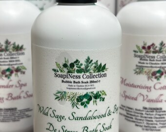 Bubbly Bath Soak 250ml Wild Sage, Sandalwood & Bay