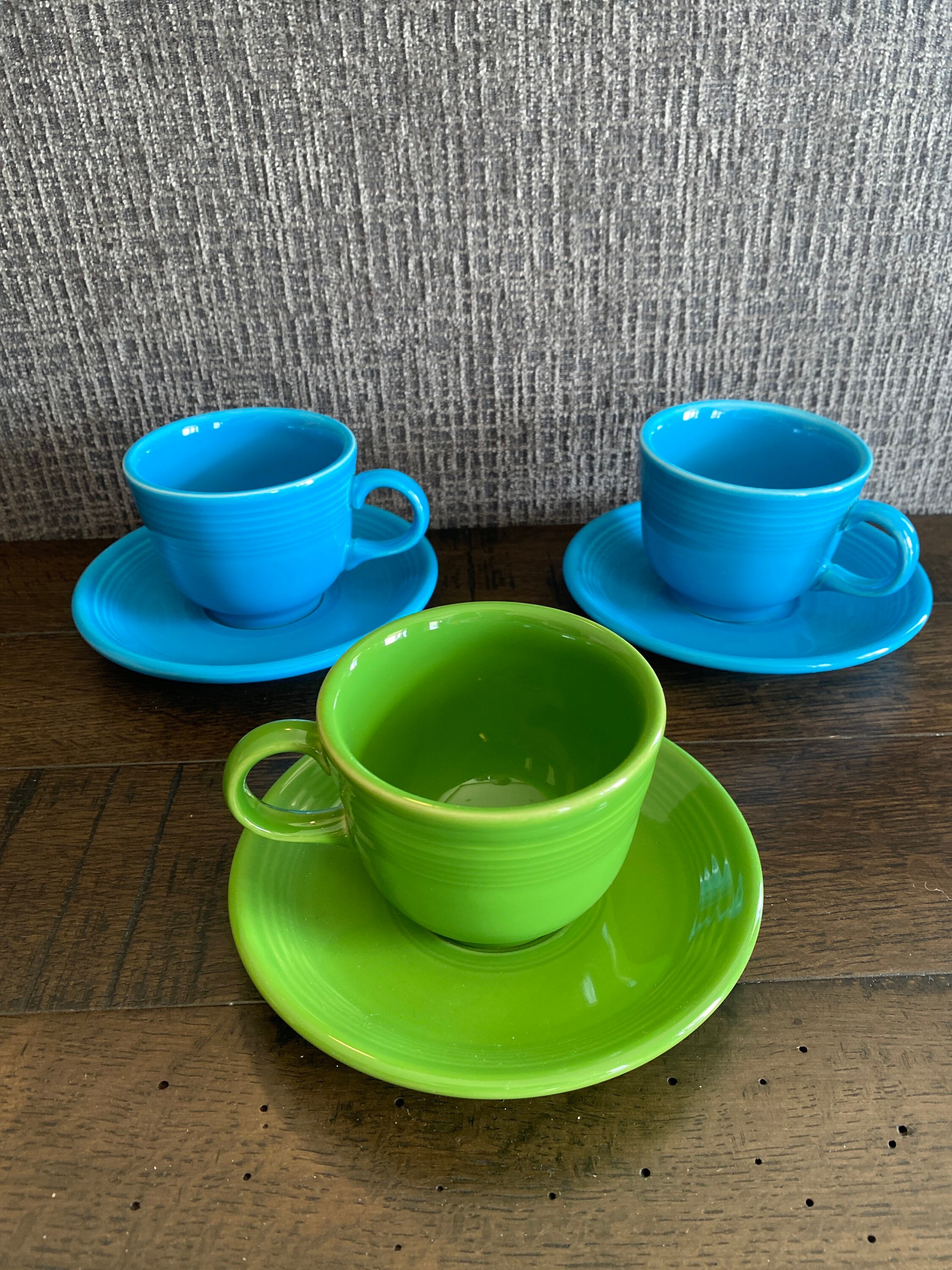 Fiestaware Cup/ Saucers Reclaimed Assorted Colors All Etsy