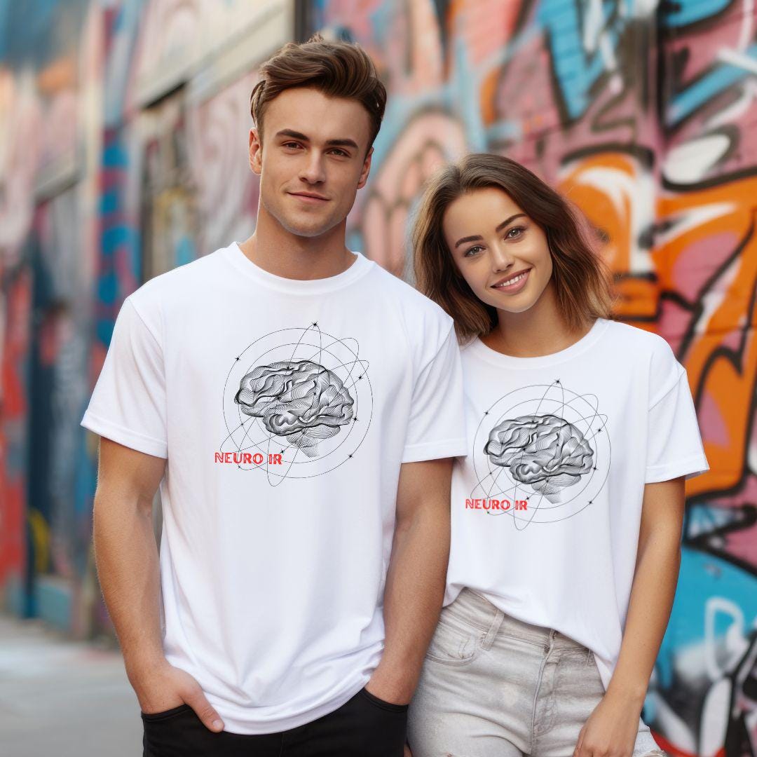 Neuro-Inspired Unisex Tee, Brain Art Shirt, Science Lover Gift, Casual Tee, Creative Outfit, Brain Design Tee, Neuro-IR Tee