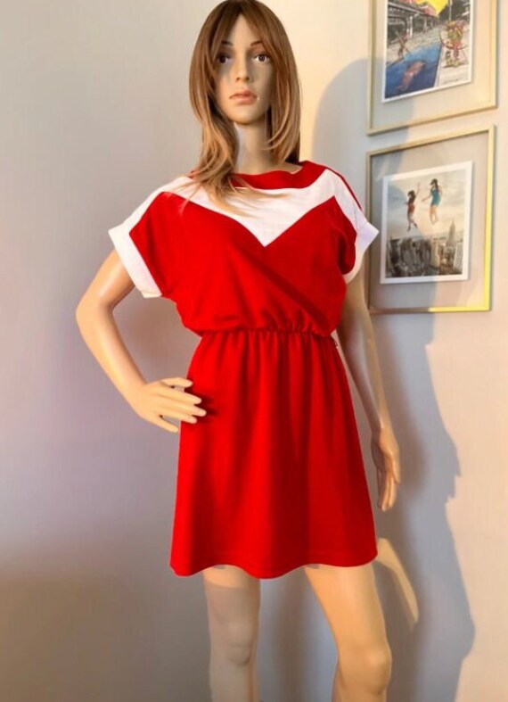Vintage Red and White 50's Dress XS/XXS