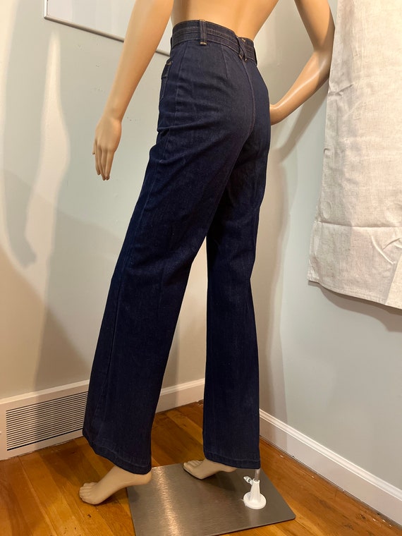 Vintage High Waisted 70s Bell Bottom Jeans - image 5