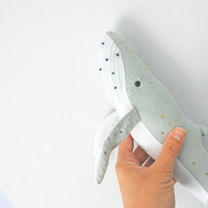 Mini Mint Whale - Ocean Stuffed Animal - Handmade Humpback Whale Plushie - Gift for Babies and Kids
