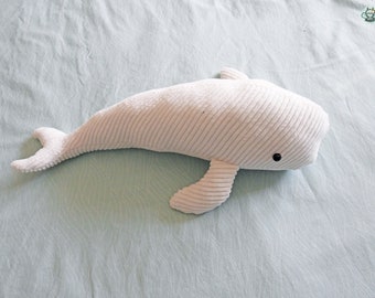 Beluga whale, stuffed animal, beluga plushie, ocean creatures, artic plush, marine baby room, toddler whale, sea plushie for kids, soft toy