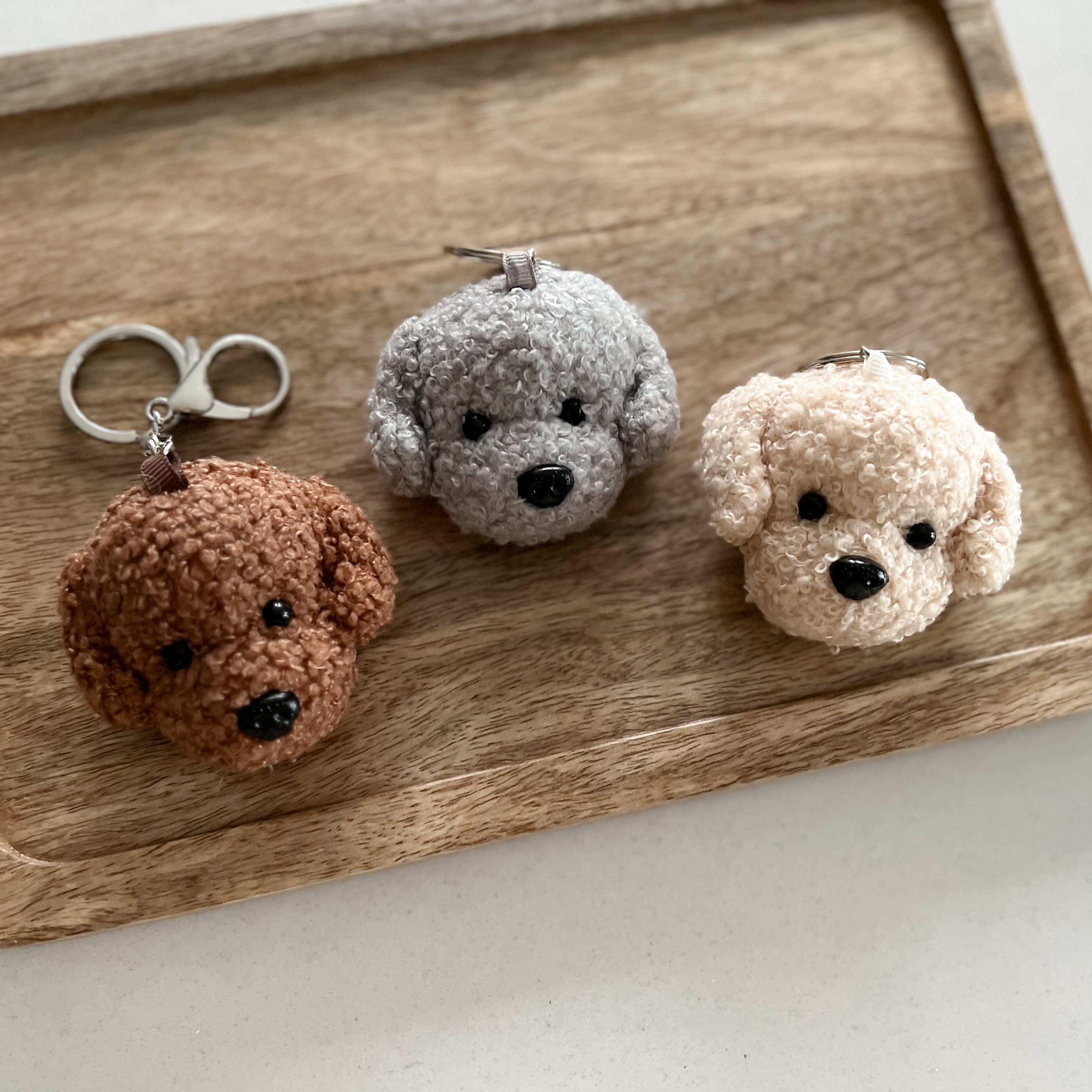 Stuffed dog deals keychain
