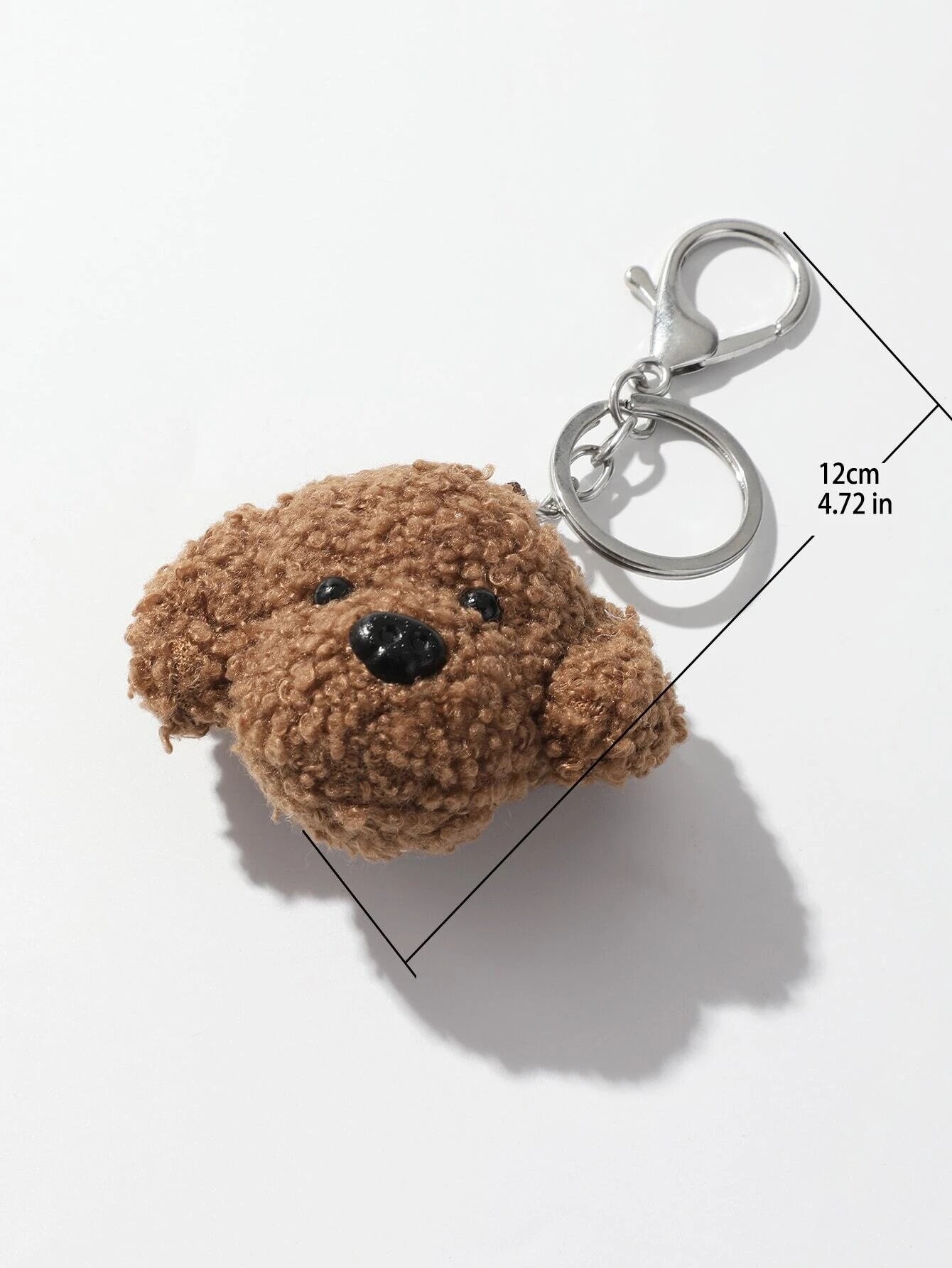 Crocheted Dog Face Keyring Charm Keyring Gift for Her Etsy UK