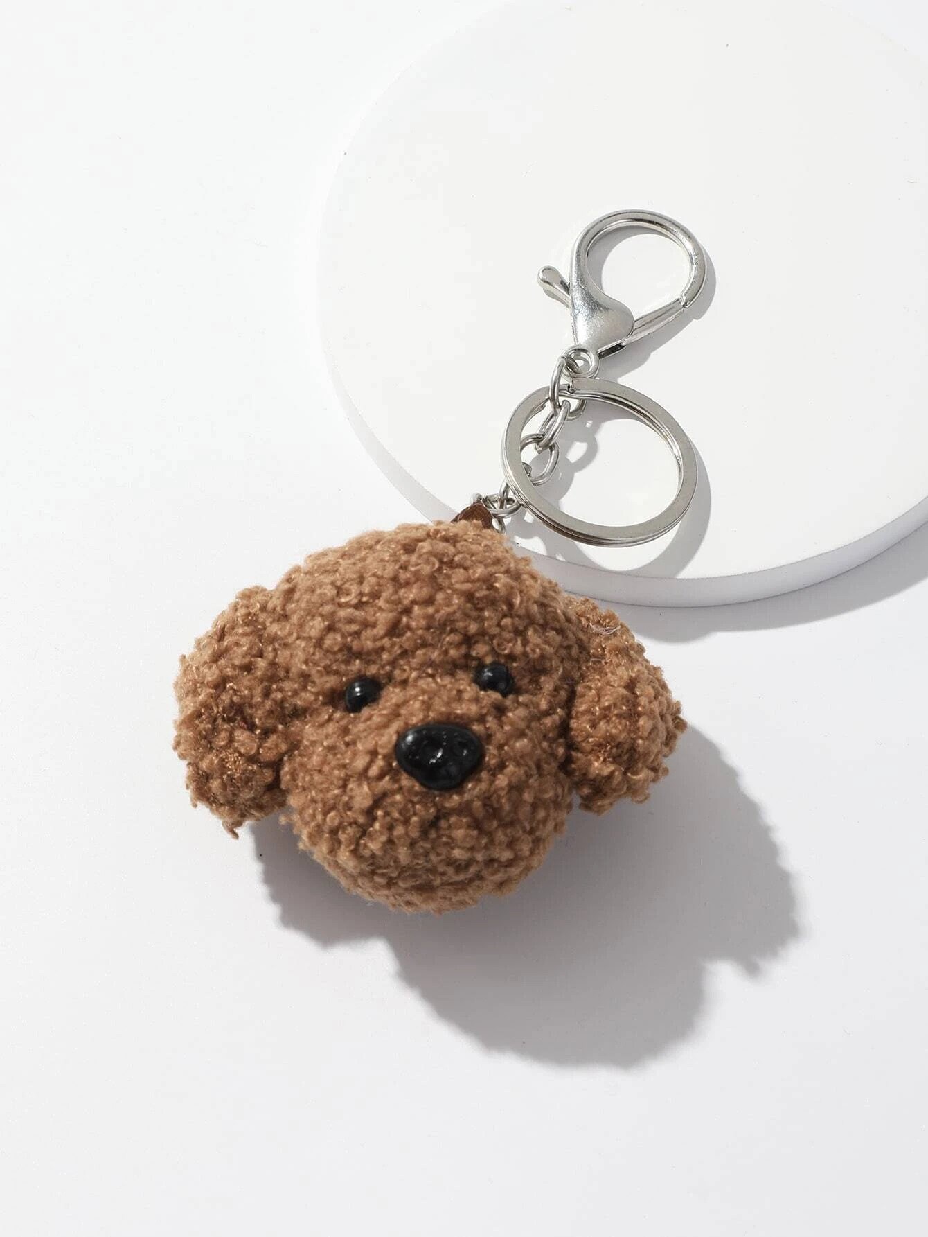 Crocheted Dog Face Keyring Charm Keyring Gift for Her Etsy UK