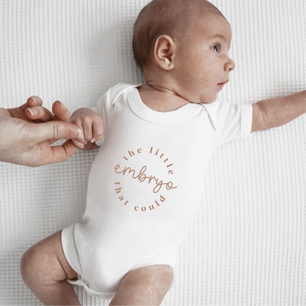 The Little Embryo That Could Baby Vest | Baby Grow, Onesie, Baby Shower Gift, Baby Girl, Baby Boy, Unisex, New Baby, IVF Baby, Miracle Baby