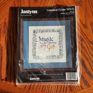 Music-Gift of God, Janlynn Counted Cross Stitch Kit