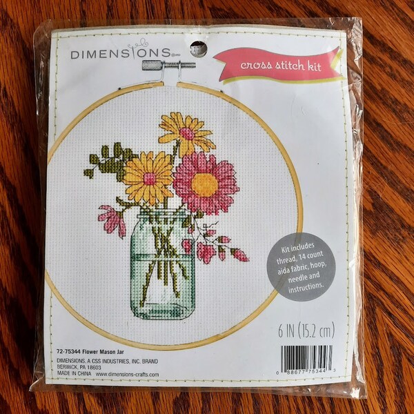Mason Jar Cross Stitch Etsy