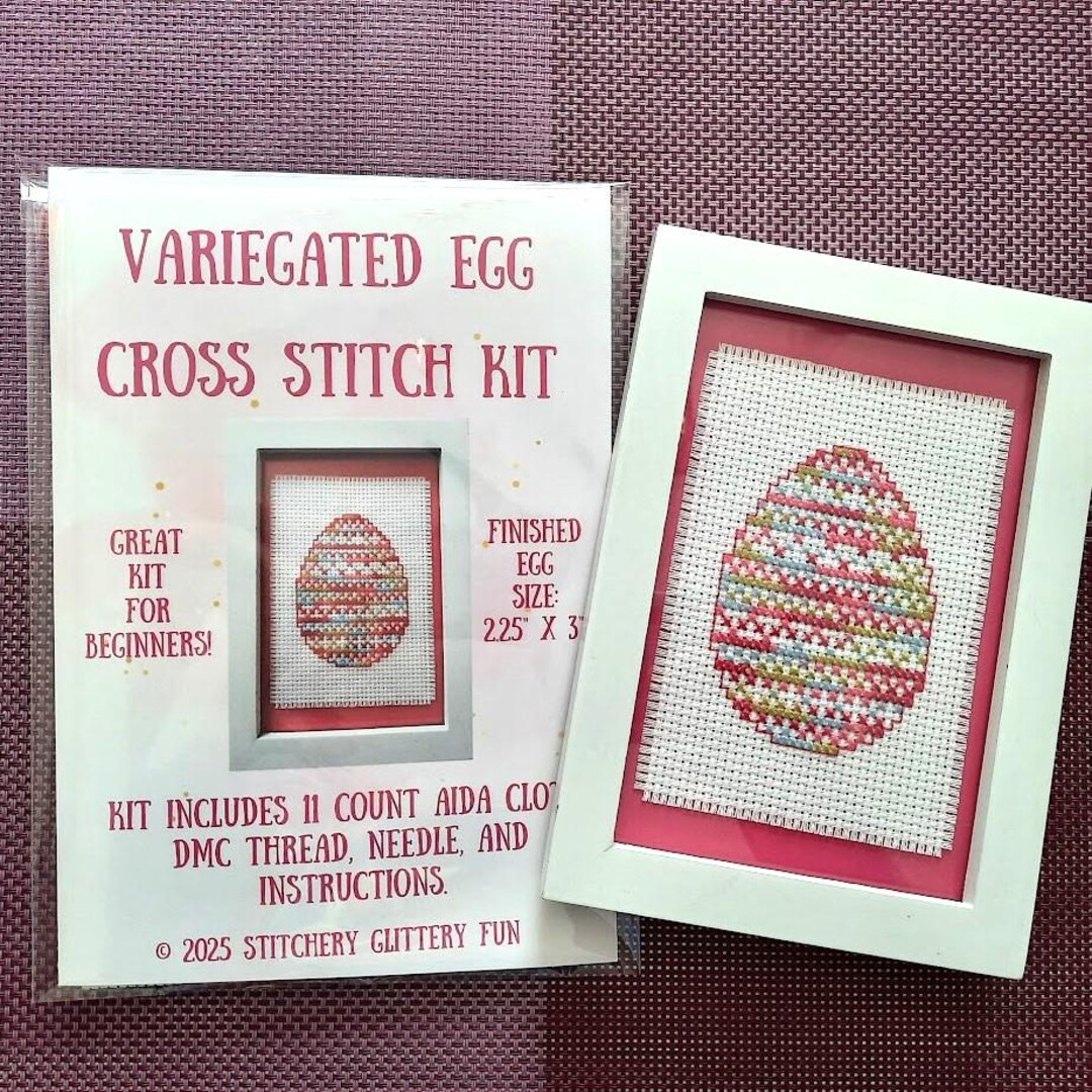 Variegated Easter Egg Counted Cross Stitch Kit - Etsy