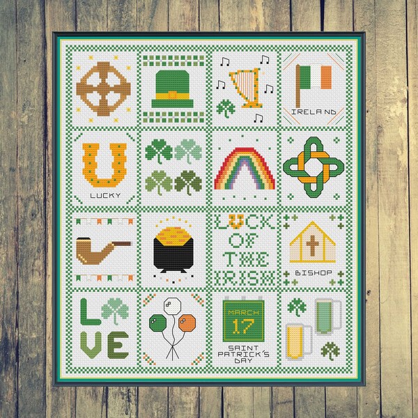 Irish Cross Stitch Etsy