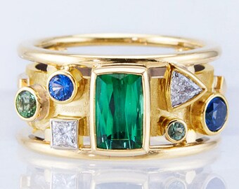 DTZH Rings Jewellery Womens Rings Austrian Alloy 1 Green Zircon Ring Material Alloy DTZH Rings Jewellery Womens Rings Austrian Alloy 1 Green Zircon Ring Material Alloy