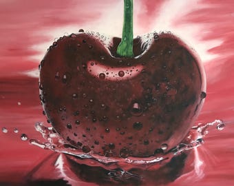 Pintura de cereja grande